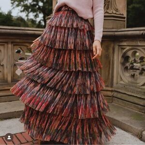 Hutch tulle tiered maxi skirt